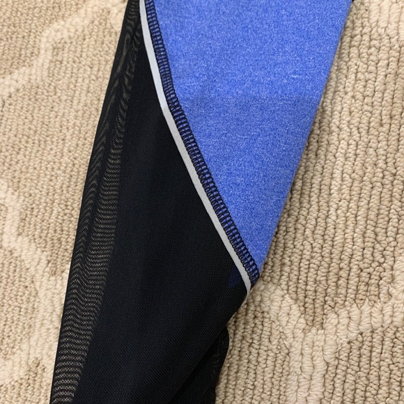 Zella workout leggings Black/blue with mesh bottom - Picture 3 of 3